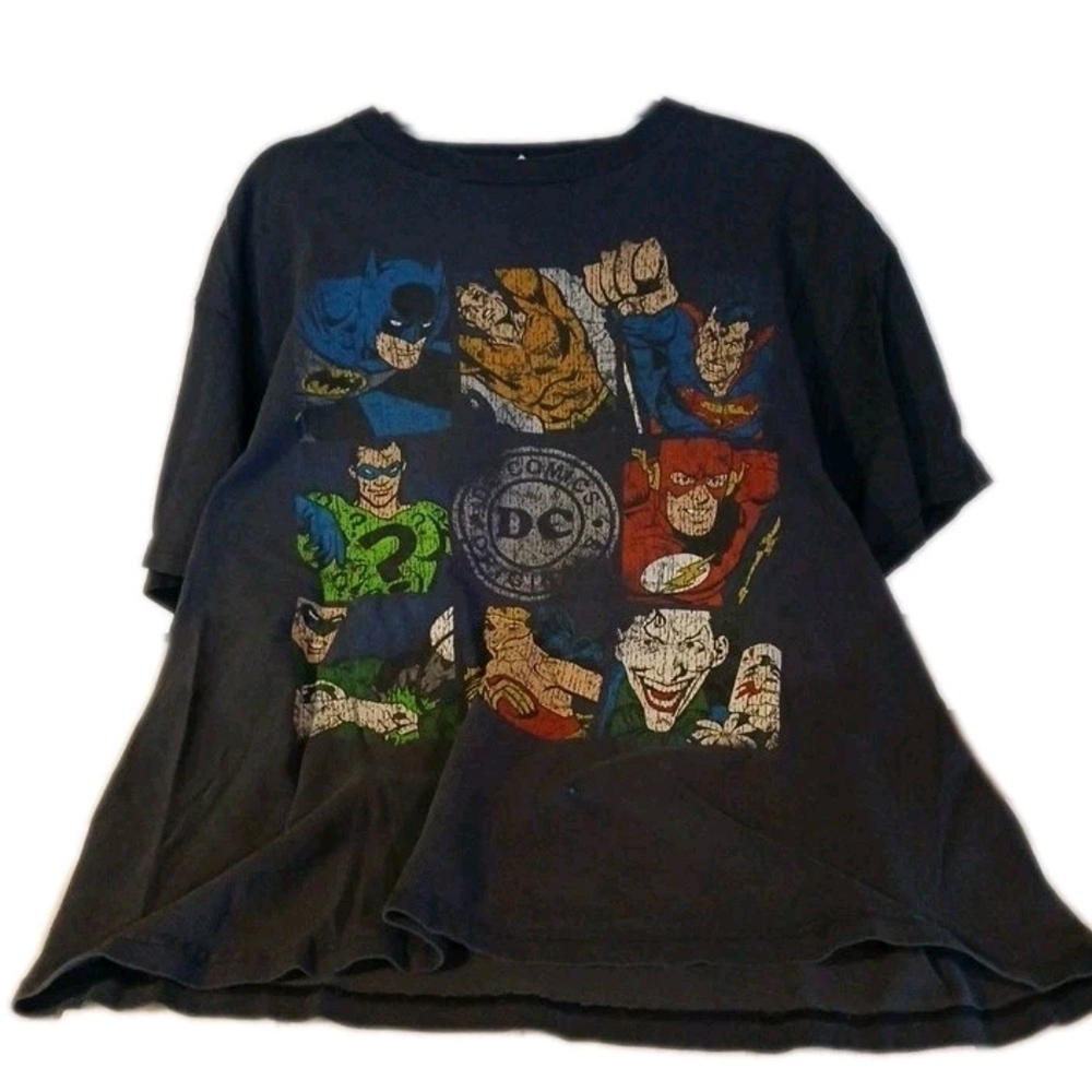 DC Comics Originals Superheroes  & Villains T-shirt Blue Adult Size Medium Joker